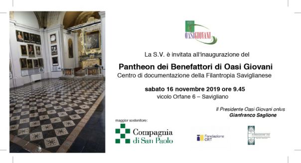 Inaugurazione Pantheon dei Benefattori - sabato 16 novembre 2019